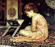 Frederick Leighton Study at a read desk oil painting artist